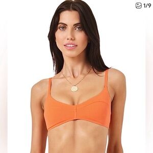 L*Space Alex Fused Seamless Vibrant Tangerine Bikini Top